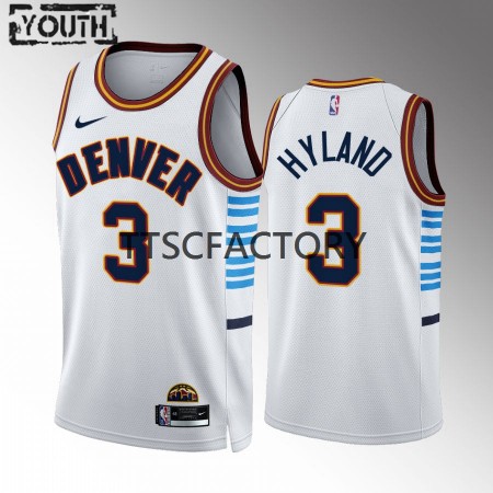 Dres Denver Nuggets Bones Hyland 3 Nike 2022-23 City Edition Plava Swingman - Dječji